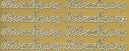 Stickervel uitnodiging 44 p vel goud