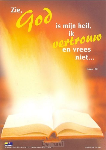 Poster a4 open bijbel jes 12:2