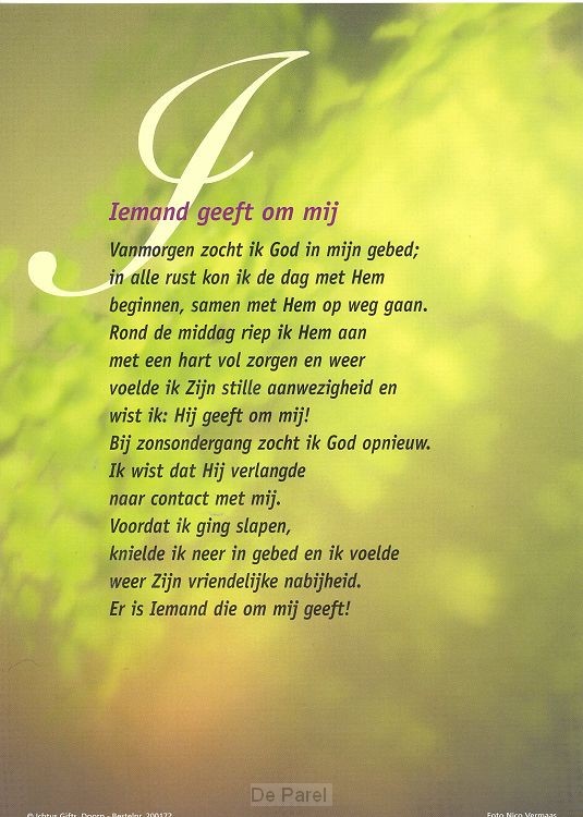 Poster a4 Iemand geeft om mij