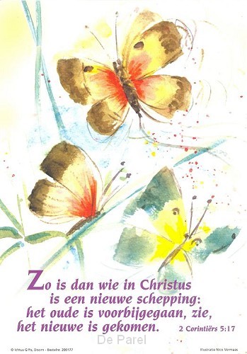 Poster a4 2 cor 5:17 zo is dan wie...