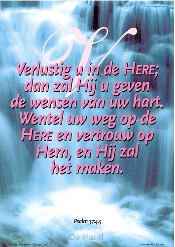 Poster a4 ps 37:45 verlustig u in de...