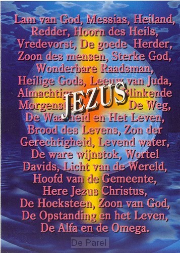 Wenskaart namen van Jezus