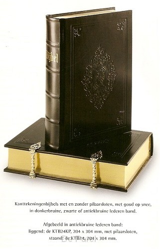 Kanttekeningbijbel KTB22B sv bruin leer