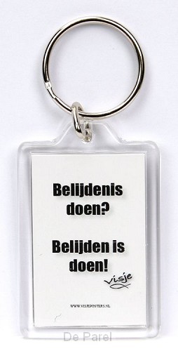Sleutelhanger visje belijdenis doen