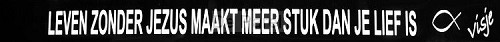 Sticker visje leven zonder Jezus maakt m