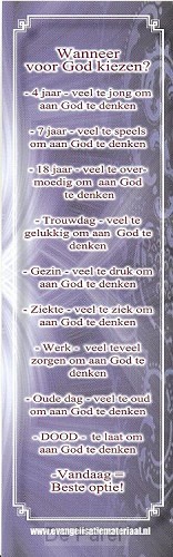 Boekenlegger wanneer voor God kiezen