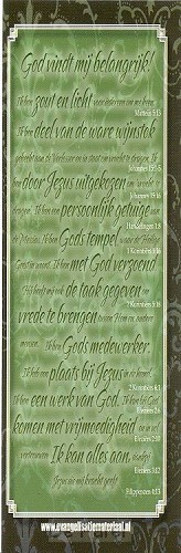 Boekenlegger God vindt mij belangrijk