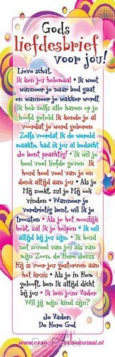 Boekenlegger kinder Gods liefdesbrief