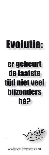 Boekenlegger visje evolutie er gebeurt