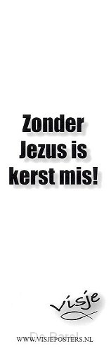 Boekenlegger visje zonder Jezus is kerst