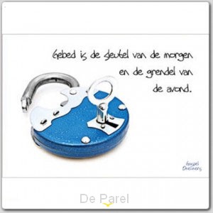 Poster gebed is de sleutel van de morgen