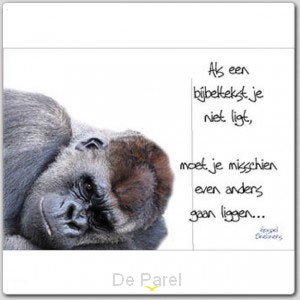 Poster als een bijbeltekst je niet ligt