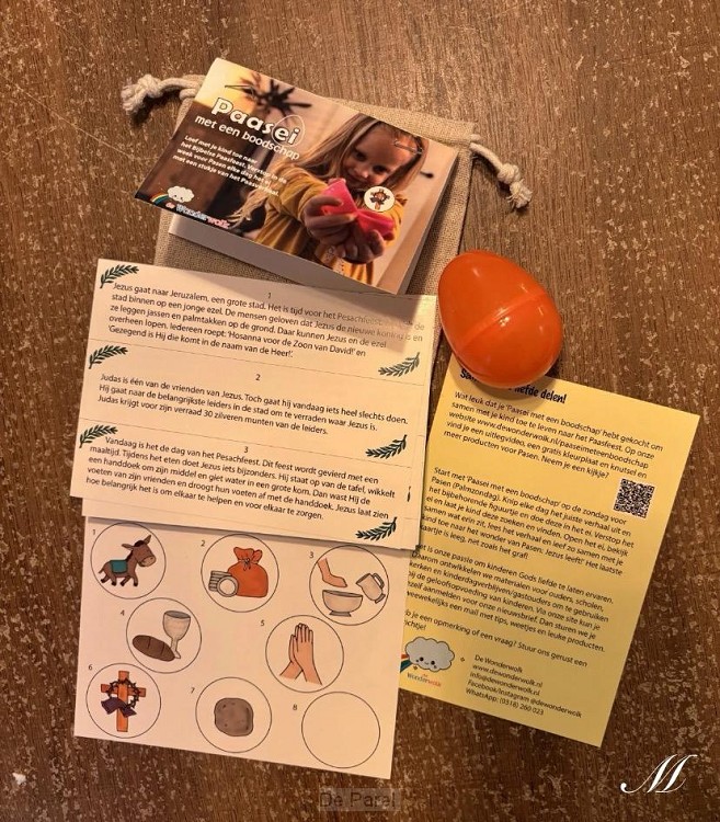 Paasei met een boodschap