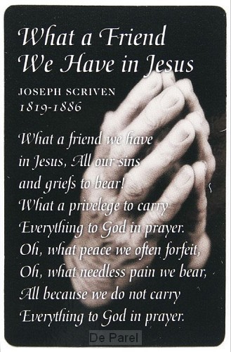 Pocketcard what a friend we have in Jesu