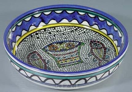 Schaal mozaïek armeens aardewerk 18.5cm