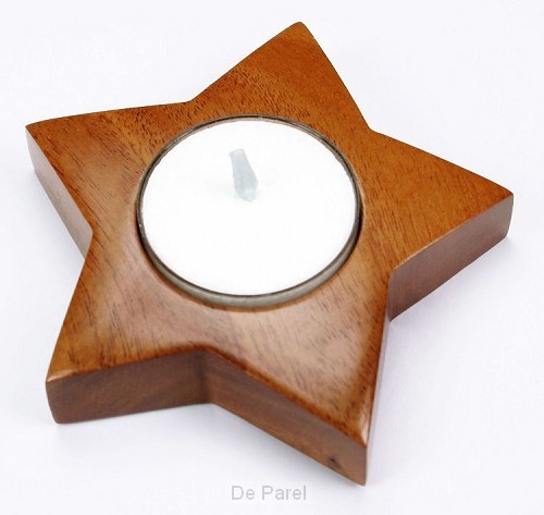 Waxinelichthouder 5 punt ster