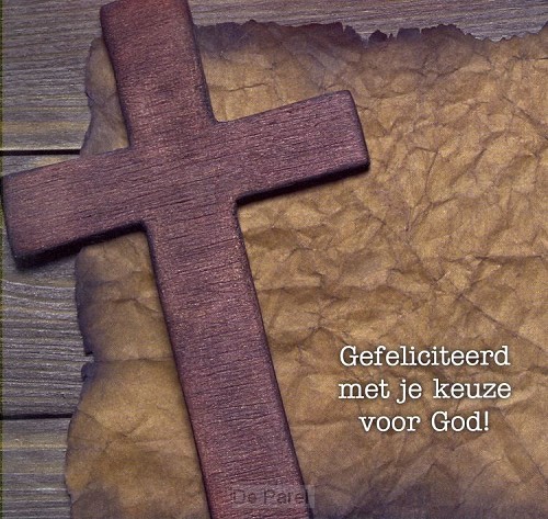 Kaart gefeliciteerd met je keuze God