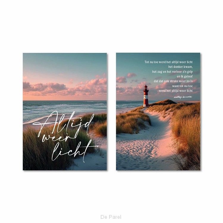 Wandbord A3 Altijd weer licht