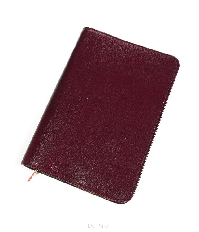 Bijbelhoes nbv 15.4x22.3x3.9 rundl wijnr