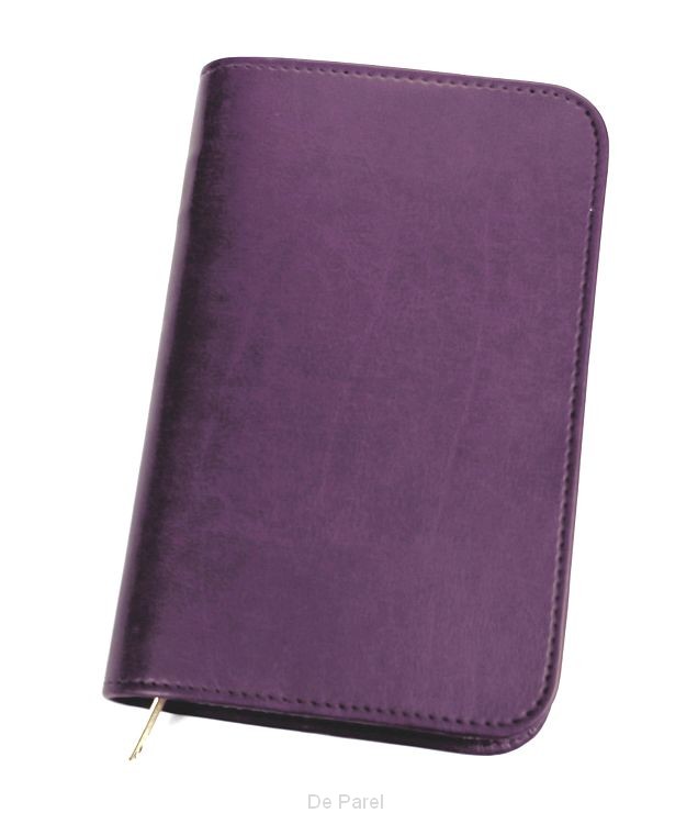 Bijbelhoes 15.4x22.3x3.9 soft aubergine