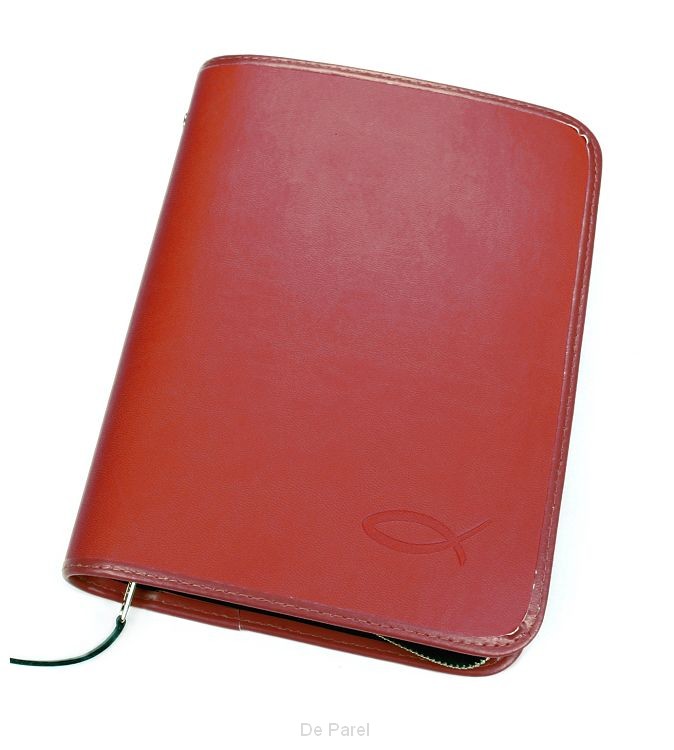 Bijbelhoes nbv 15.4x22.3x3.9 milano rood