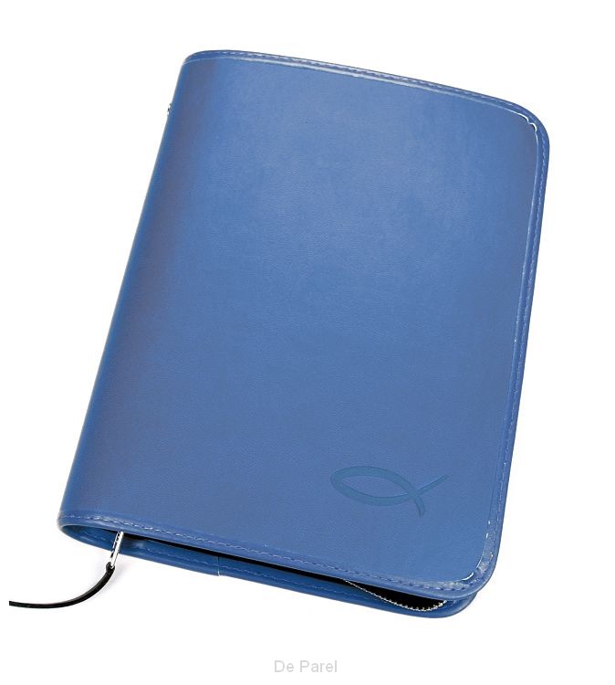 Bijbelhoes nbv 15.4x22.3x3.9 lugano blau