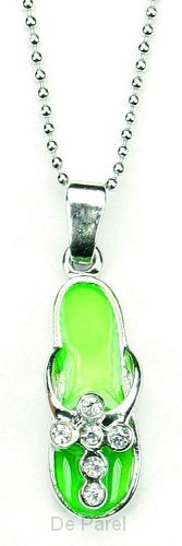 KETTING M FLIP FLOP/KRUIS HANGER GROEN
