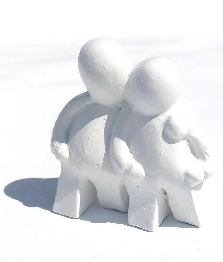 Beeld  7a mijn wereld 7cm wit