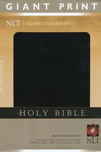NLT giant print bible black imitation le