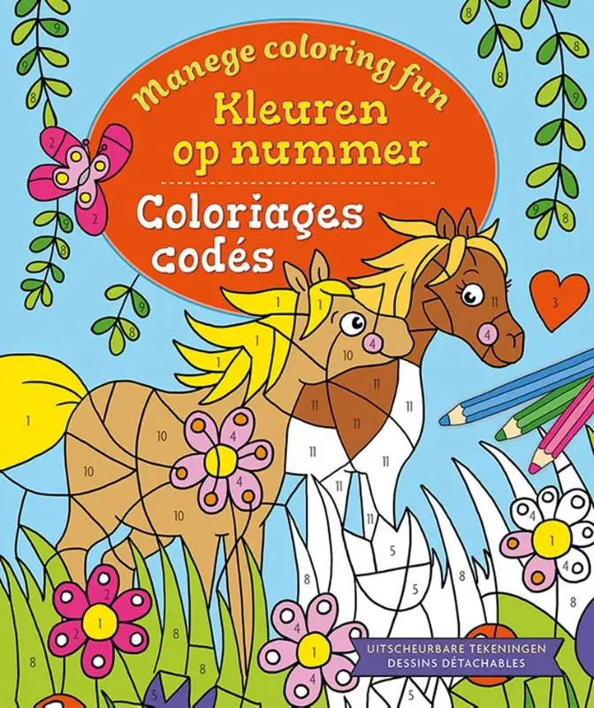 Manege coloring fun - Kleuren op nummer