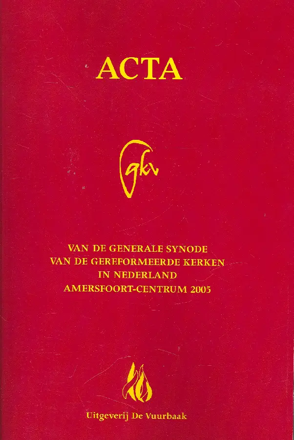 Acta 2005 generale synode geref kerken i