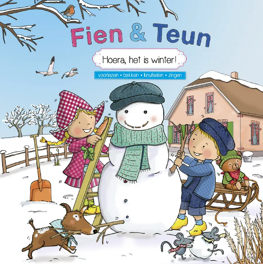 Fien en Teun hoera het is winter