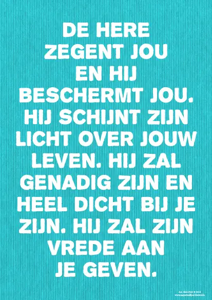 Viltbord de Here zegent jou