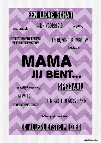 Viltbord mama jij bent