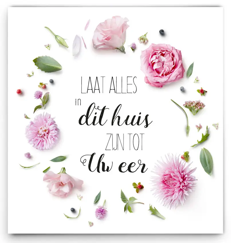 Wandbord laat alles in dit huis