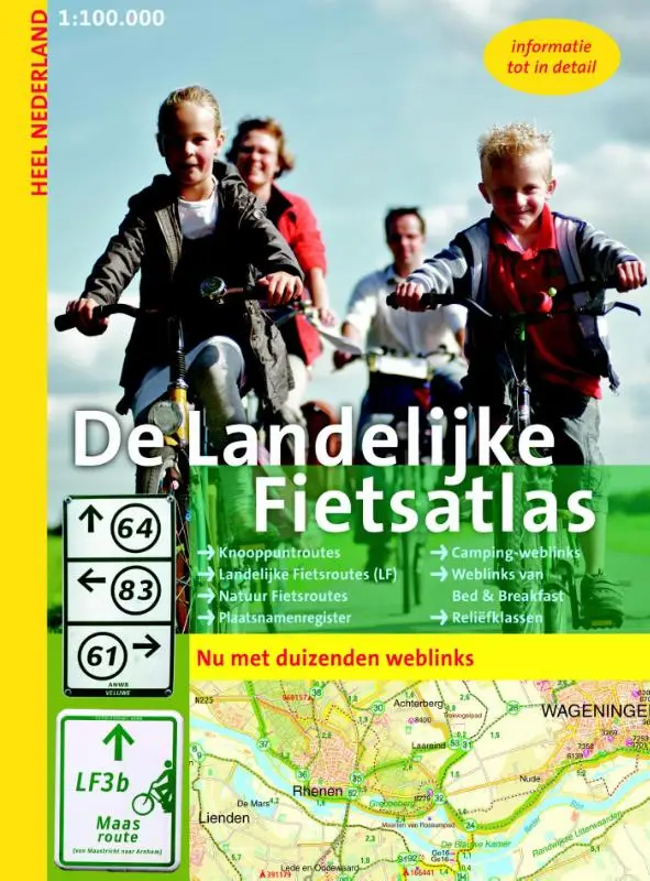 Landelijke fietsatlas nederland 1:100.00