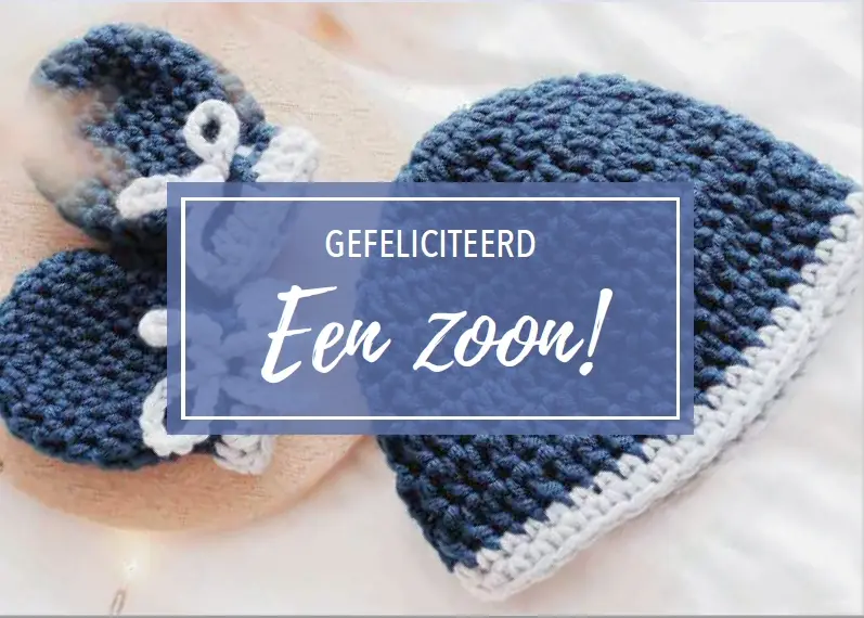 Wenskaart geboorte zoon