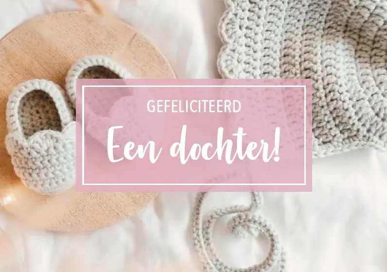 Wenskaart geboorte dochter