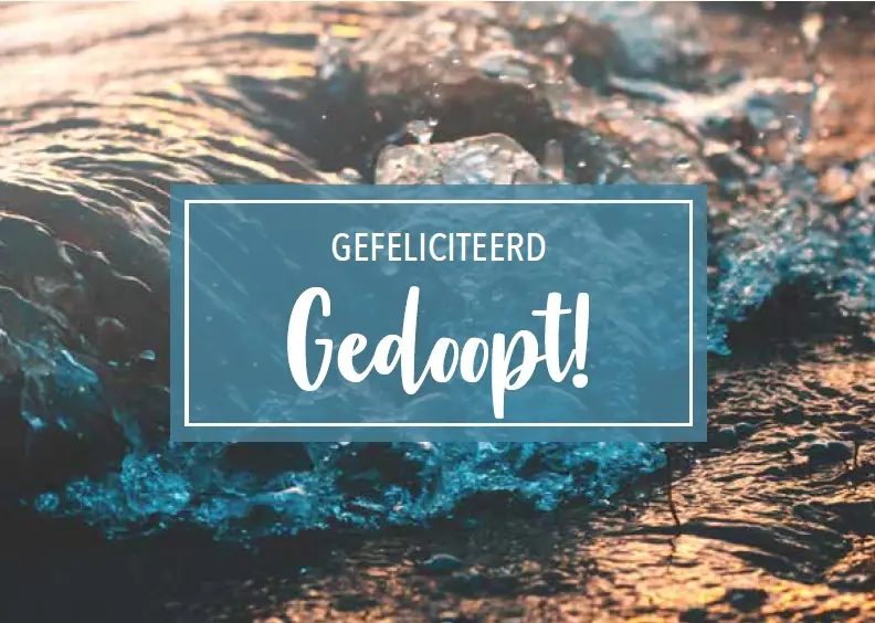 Wenskaart doop