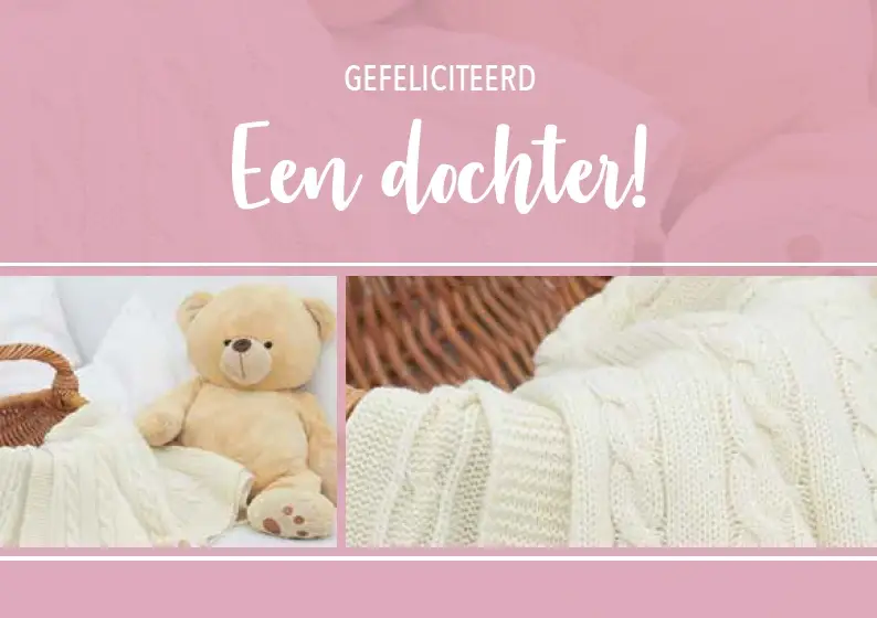 Wenskaart geboorte dochter