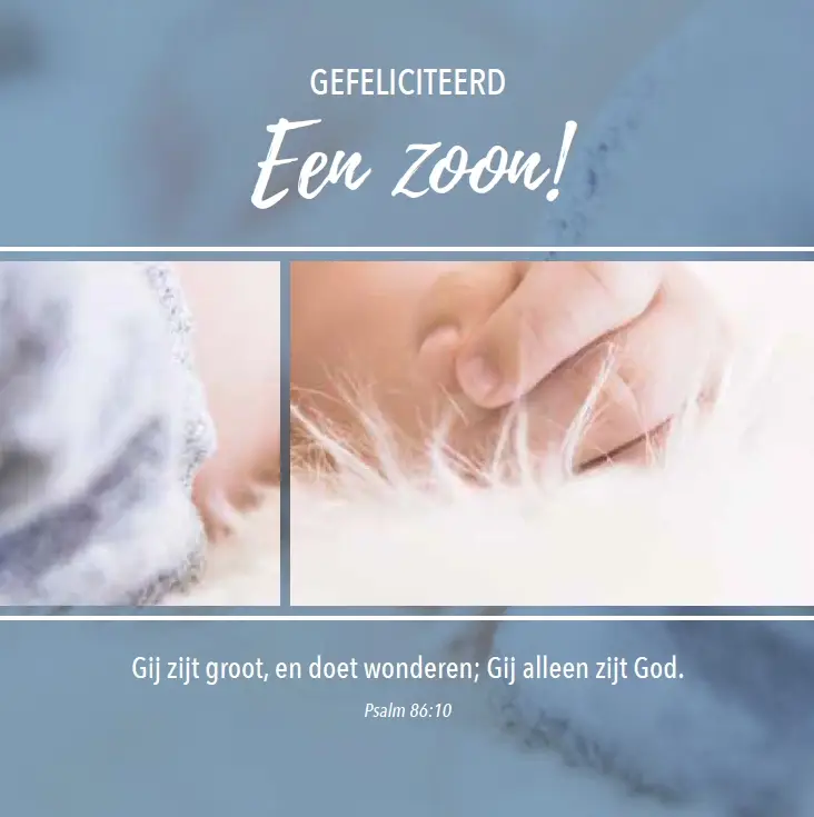 Wenskaart geboorte zoon mt