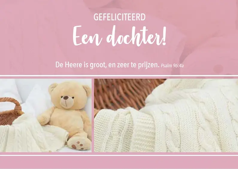 Wenskaart geboorte dochter mt