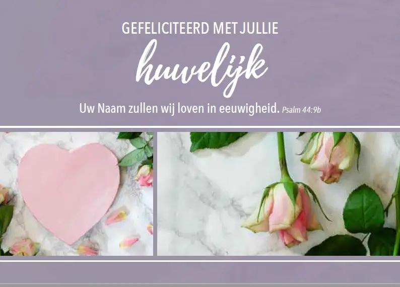 Wenskaart huwelijk mt