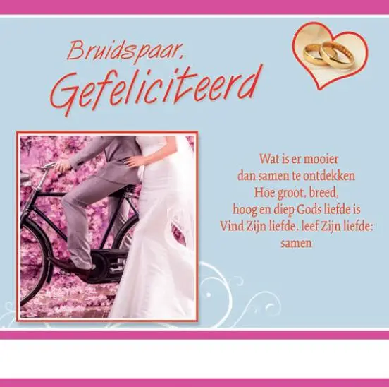 Wenskaart huwelijk