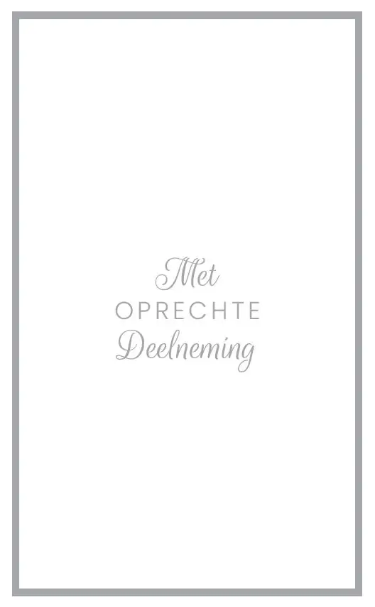 Map wenskaart rouw grijs