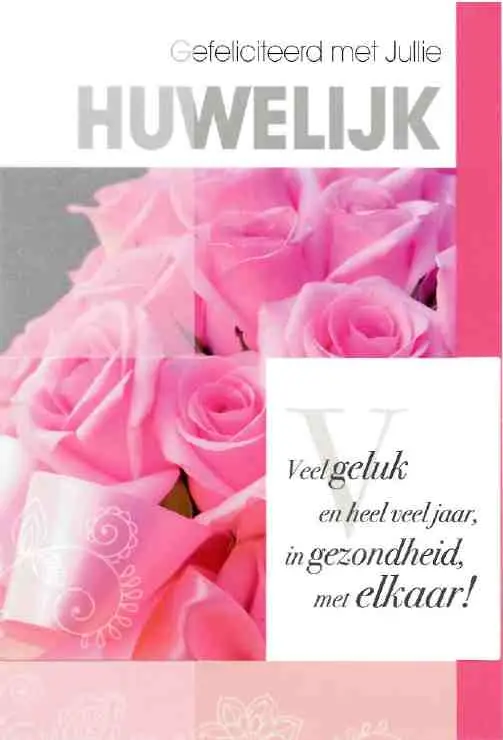 Wenskaart huwelijk