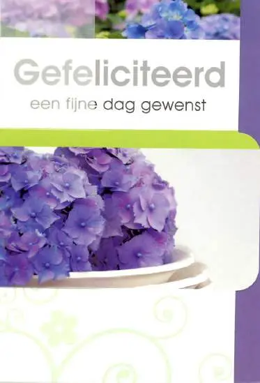 Wenskaart gefeliciteerd