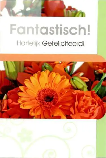 Wenskaart gefeliciteerd