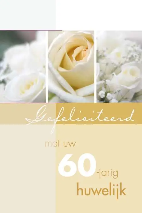 Wenskaart 60 jarig huwelijk