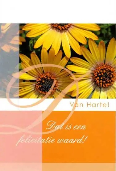 Wenskaart gefeliciteerd